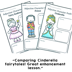 Thumbnail: Parts of Speech: Cinderella Nouns Adjectives Grammar Activities