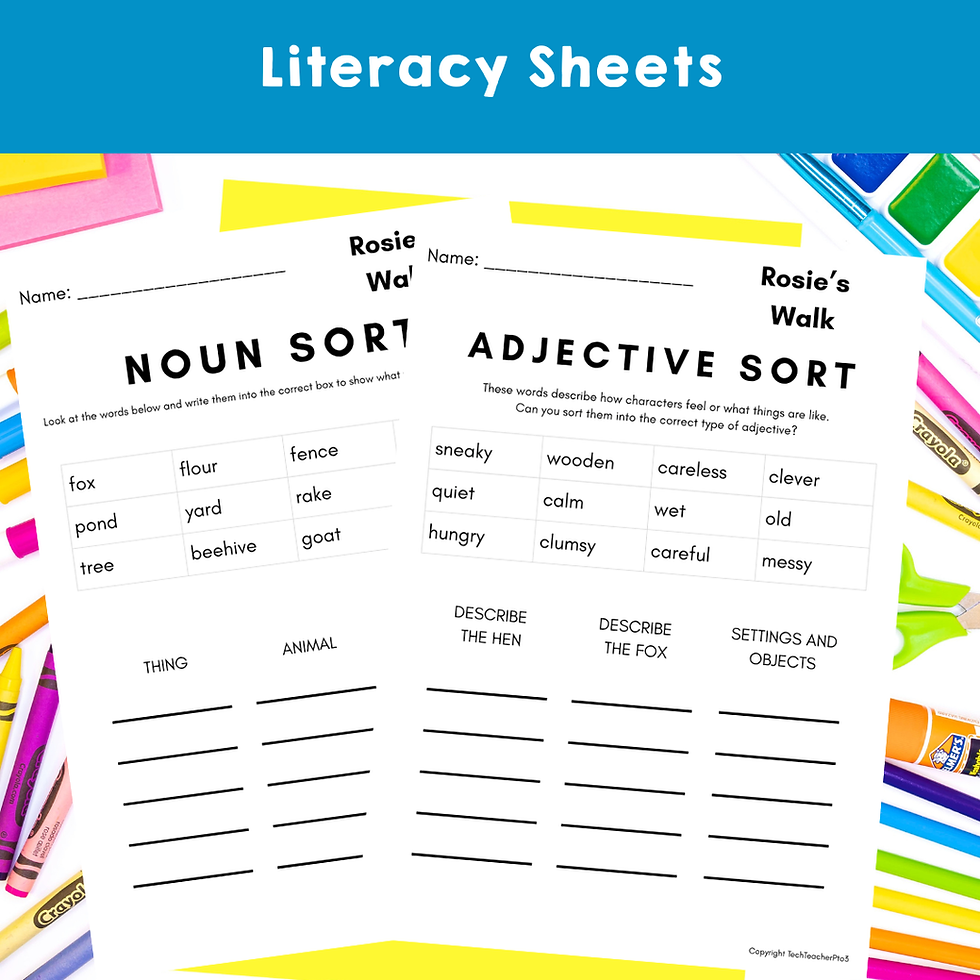 Thumbnail: Rosies Walk Story Retelling Activities for Preschool and Kindergarten