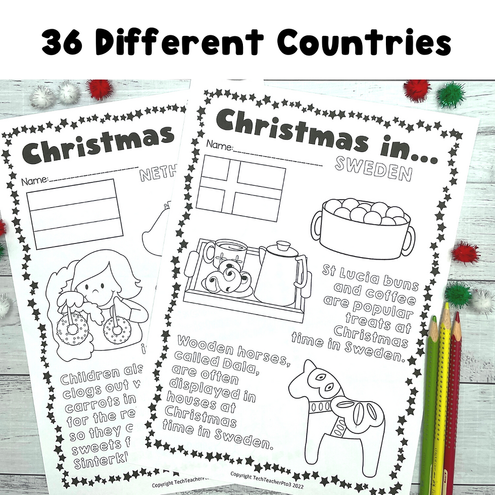 Christmas Around the World Coloring Pages