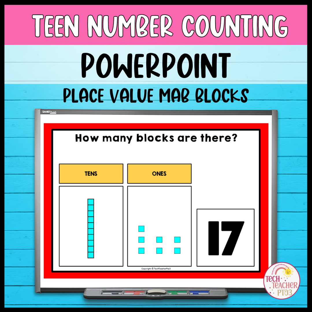 Kindergarten Math Center Activities for Teen Numbers PowerPoints