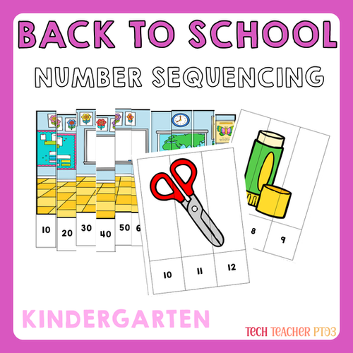 Back to School Number Sequencing Puzzles | Tech Teacher Pto3