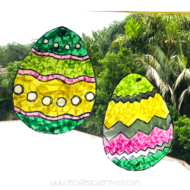 Super Easy Easter Egg Stained Glass Window Craft