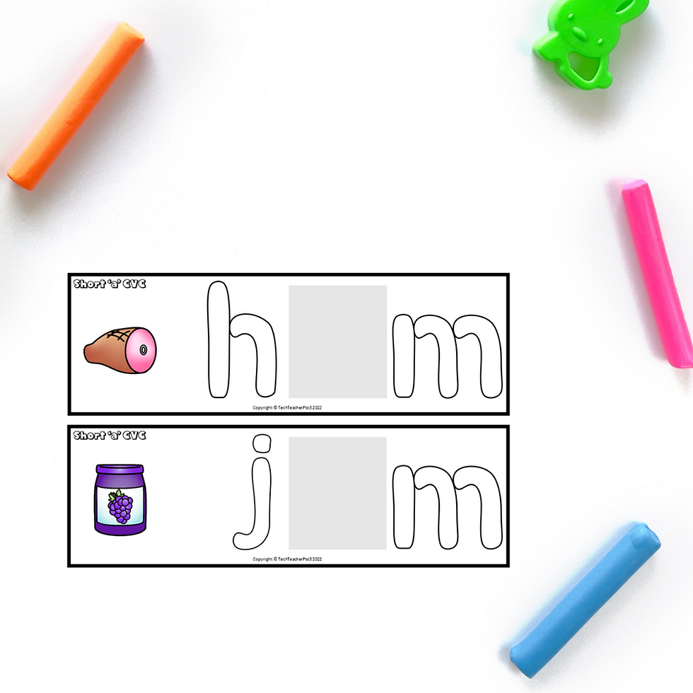 Thumbnail: CVC Short A Phonics Play Doh Dough Mats