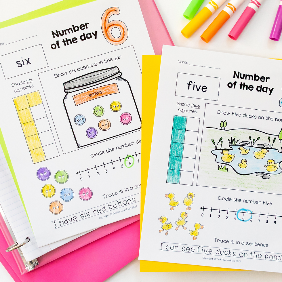 Number of the Day Worksheets 1–120 | Daily Math Routine | Year-Long Resource