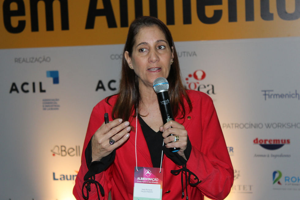 Neila Richards abordou "Sensorialidade & Saudabilidade: protagonismo dos alimentos" - Crédito: Clarissa Jaeger