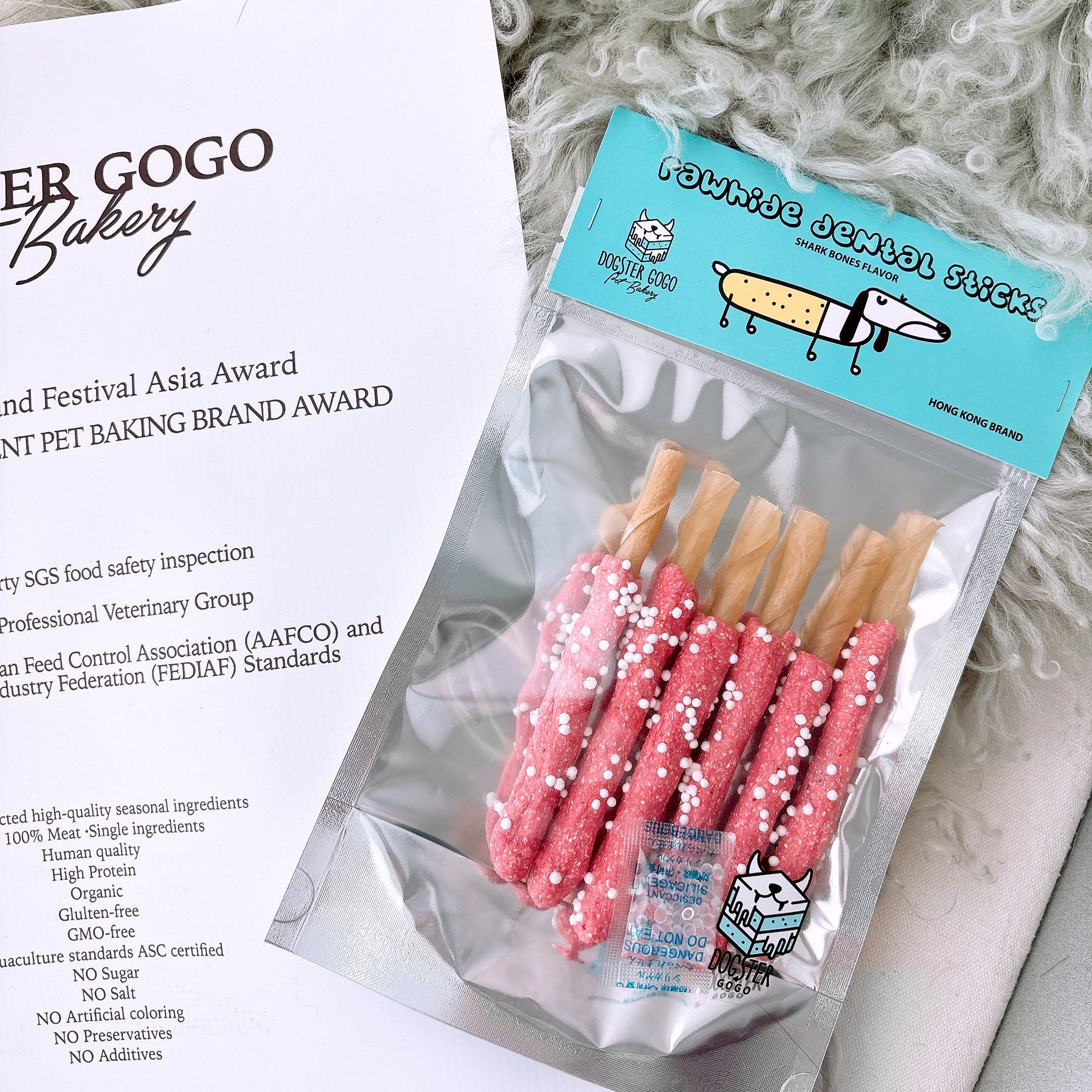 Shark Bones Rawhide Dental Sticks