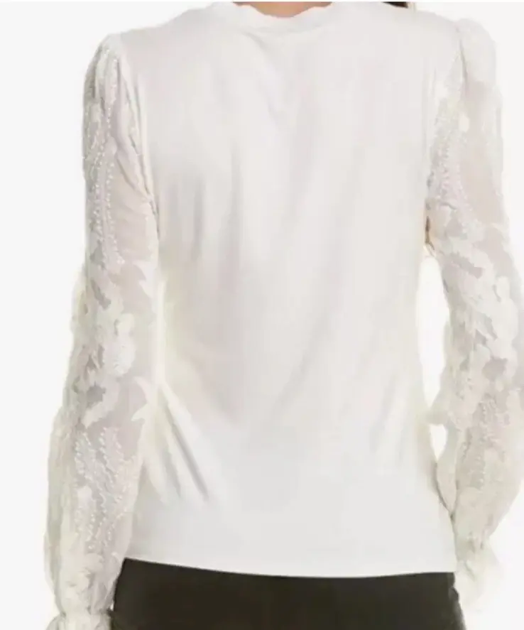 Thumbnail: Harmani Lace Sleeve Top / Sizes S, M & L