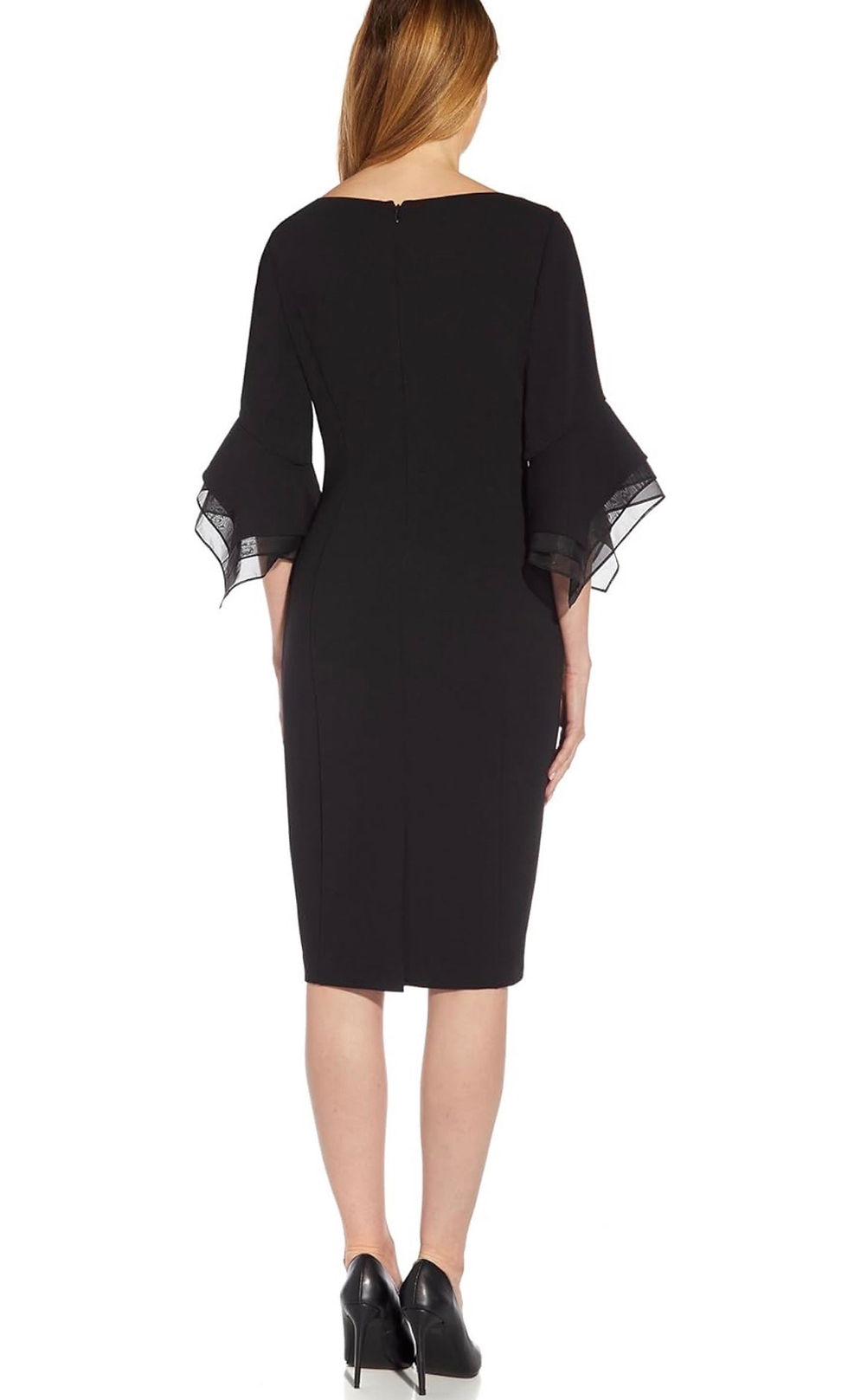 Thumbnail: Knit Crepe Tiered Sleeve Dress / Size 2