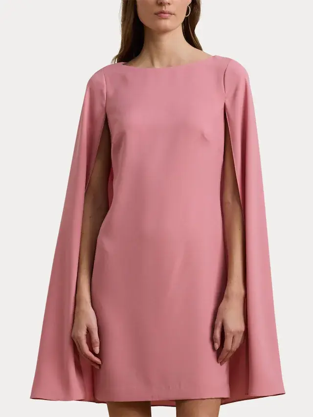 Thumbnail: Cape Georgette Cocktail Dress / Size 10 