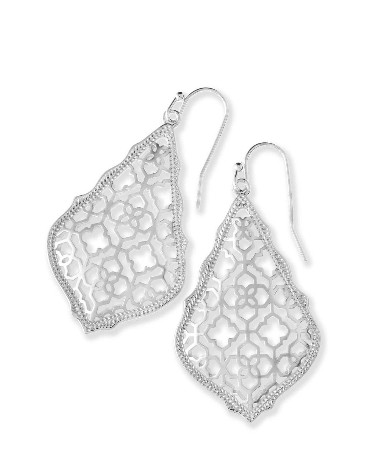 Addie Earrings in Rhodium Filigree