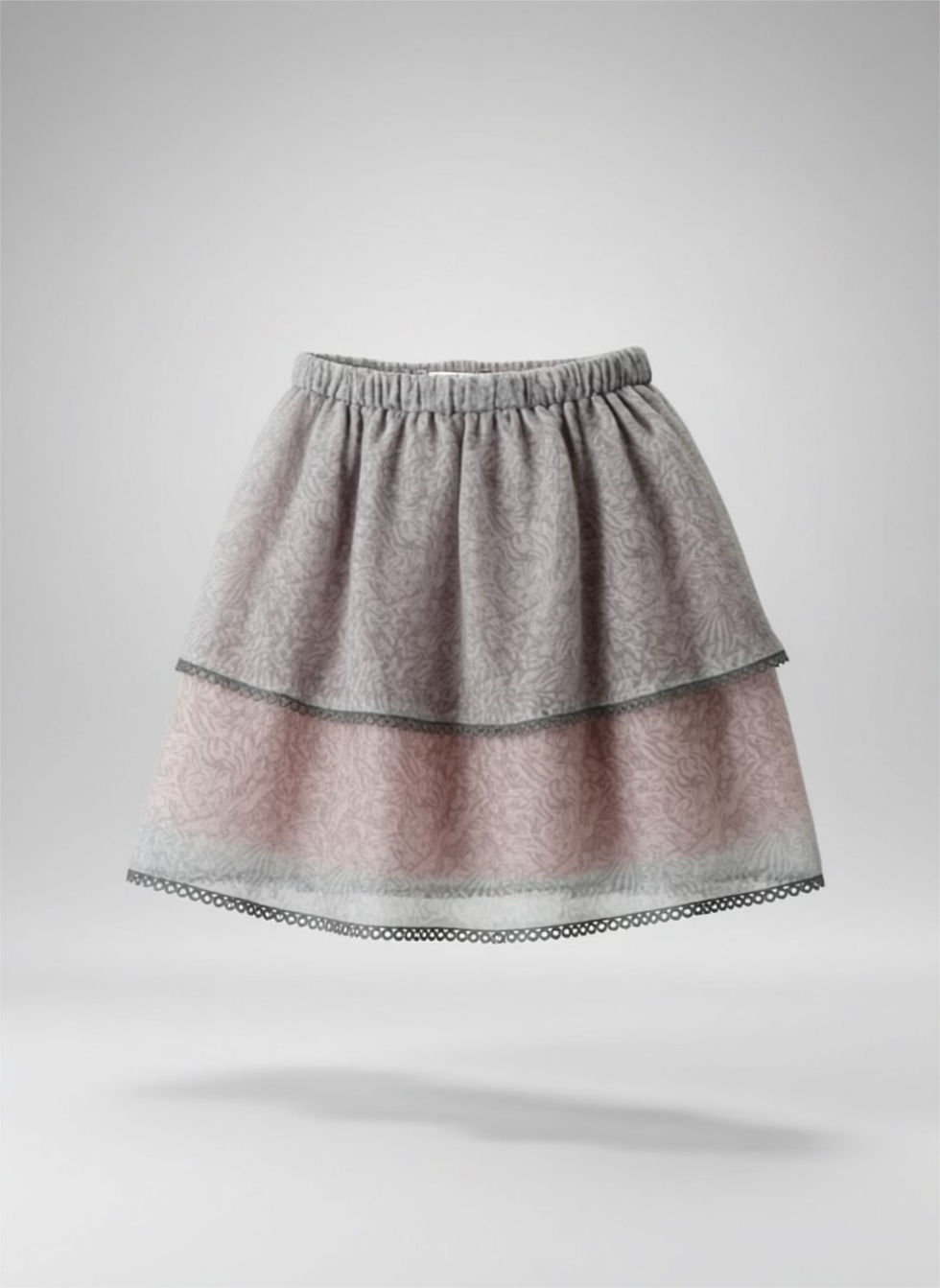 Thumbnail: Tiered Lace Mini Skirt / Size S