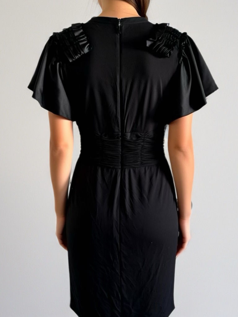 Thumbnail: Flutter Sleeve Dress / Size 6