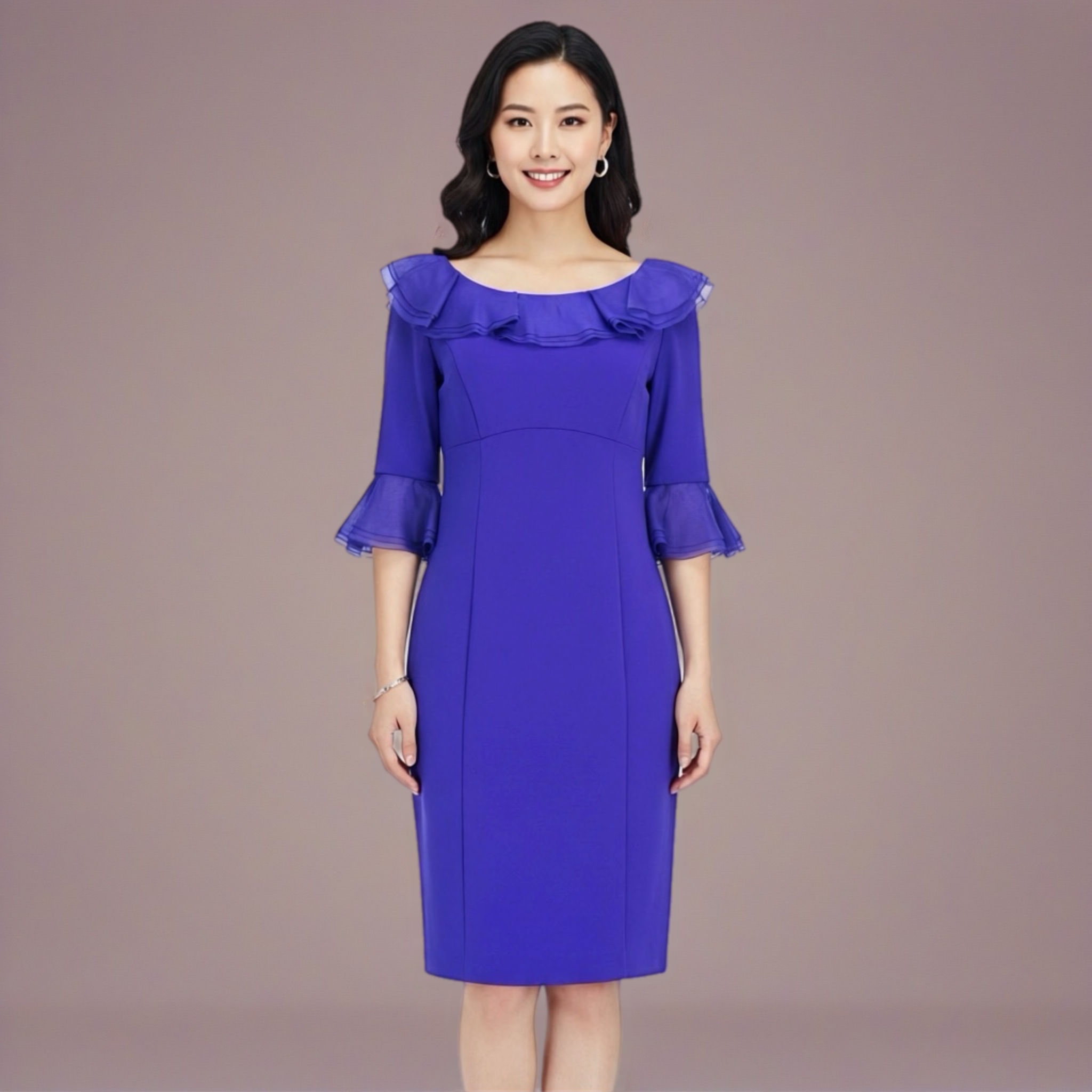 Purple Ruffle Dress / Size 6