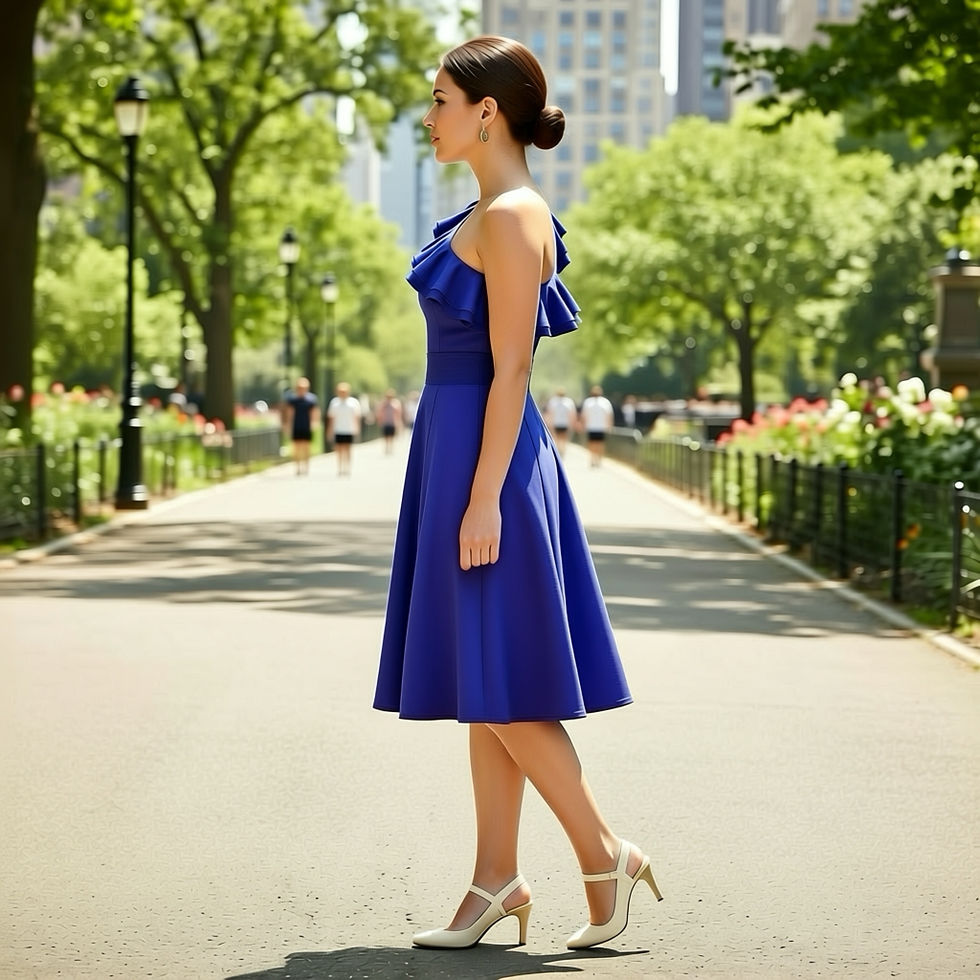 Thumbnail: Plum One Shoulder Ruffle Dress / Size 12