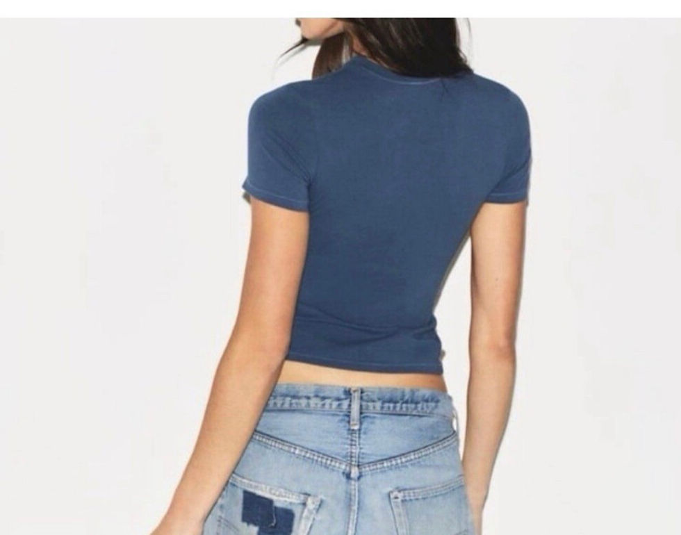 Thumbnail: Cotton Ribbed T Shirt / Size S