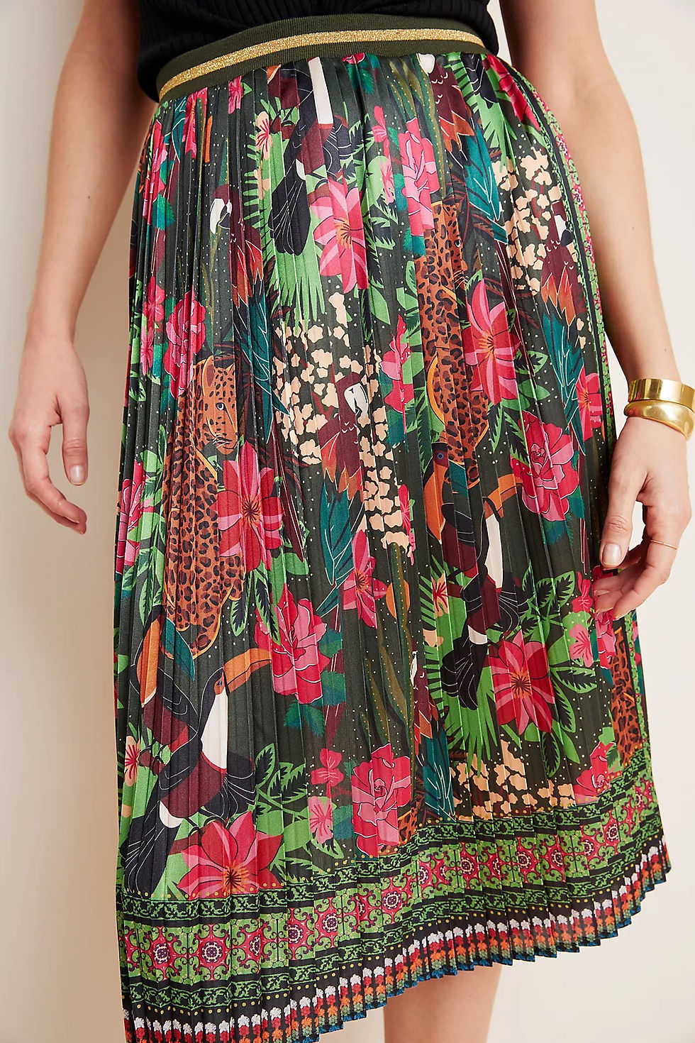 Thumbnail: Bosque Pleated Midi Skirt / Size S