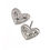 Thumbnail: Crystal Heart Stud Earrings (Silver & Gold)