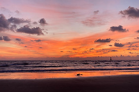 Sunset over a beach in Malaysia