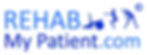 Rehab My Patient logo; professional exercise prescription software used by JM Complete Fitness to pr