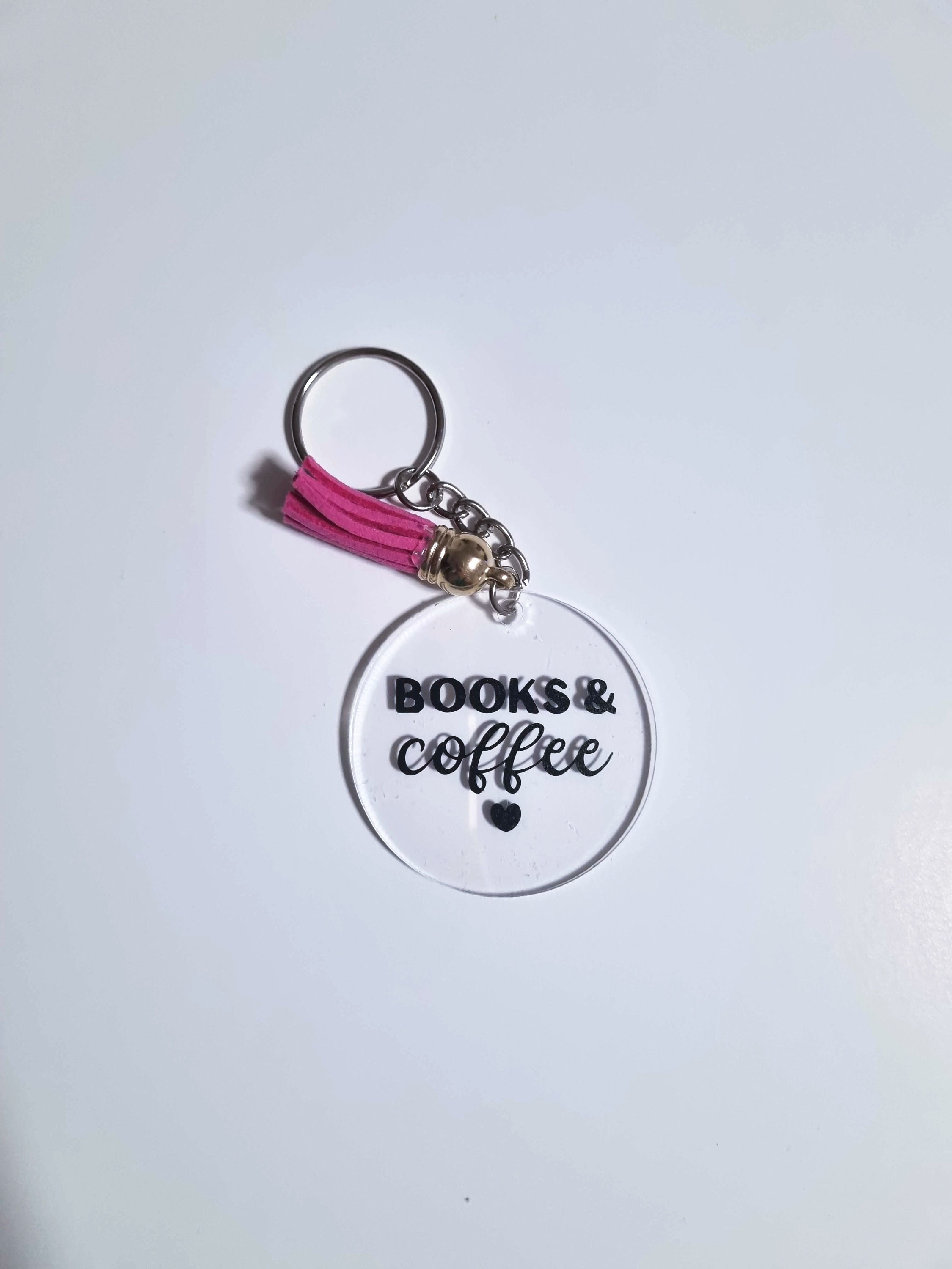 Porte-clé Books and coffee noir