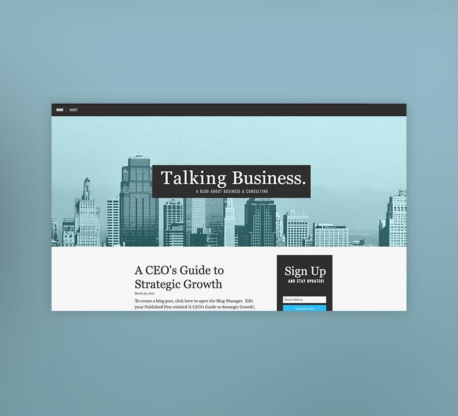 Layout für einen Business-Blog