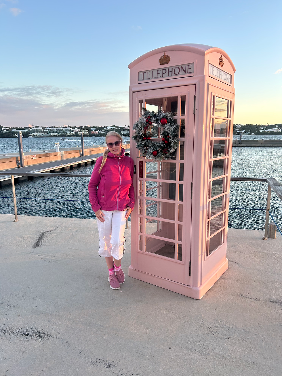 pink phone booth in Bermuda