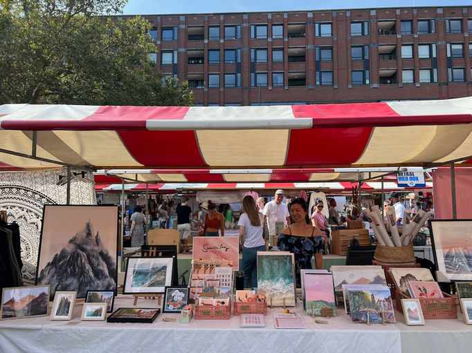 Art prints for sale at market