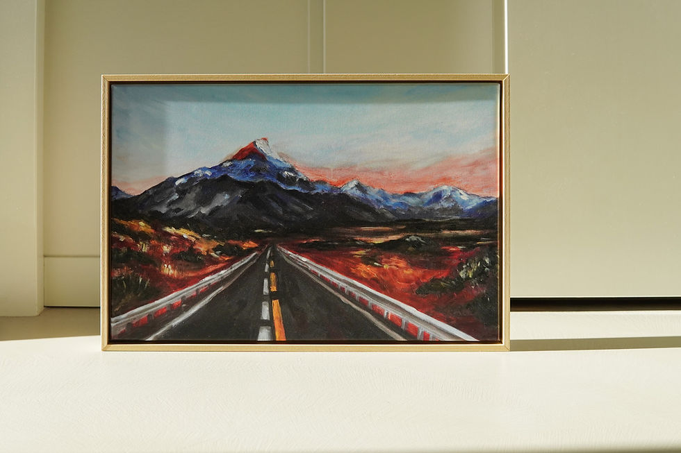 Thumbnail: New Zealand Framed Canvas Print frontal view