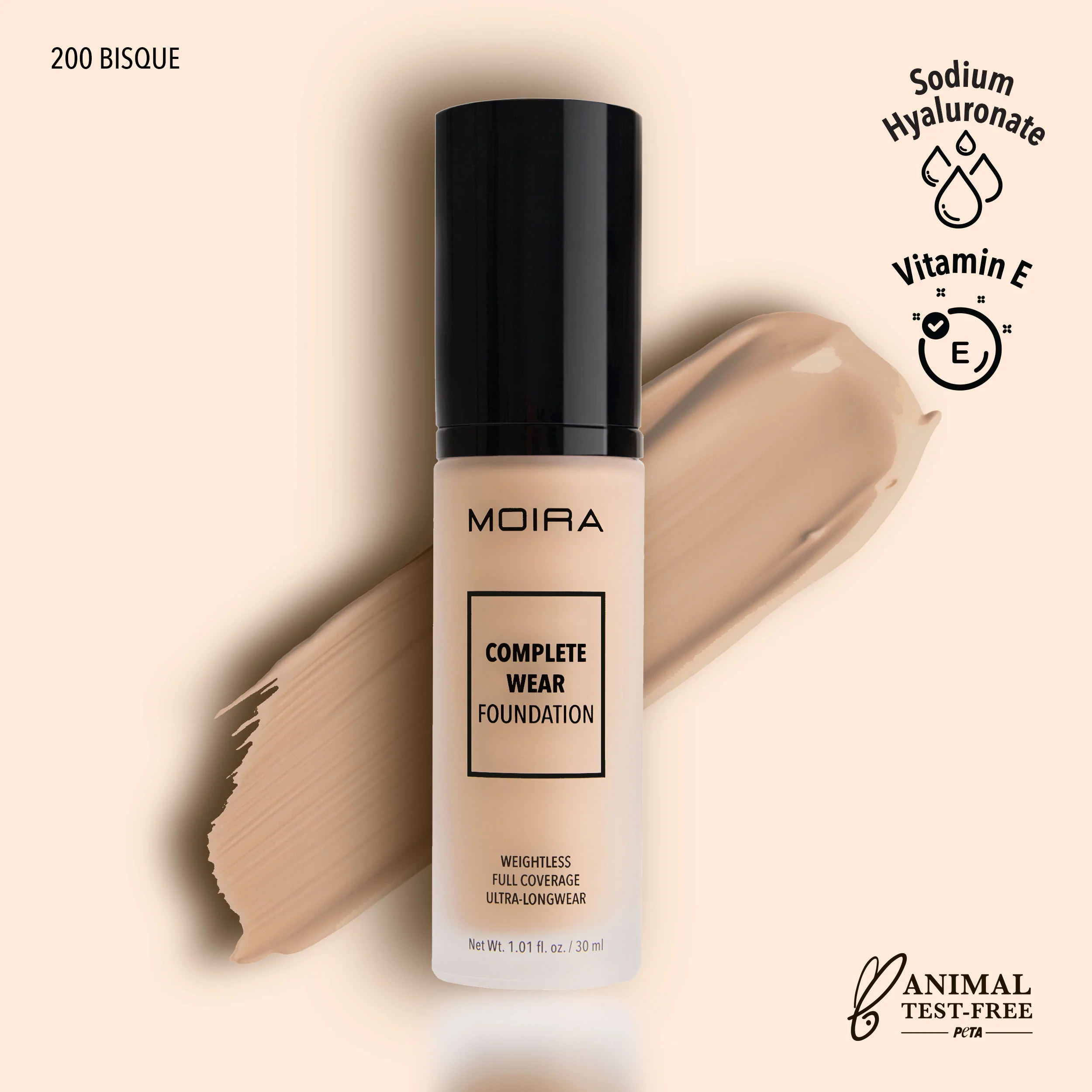 COMPLETE WEAR™ FOUNDATION (200, BISQUE)