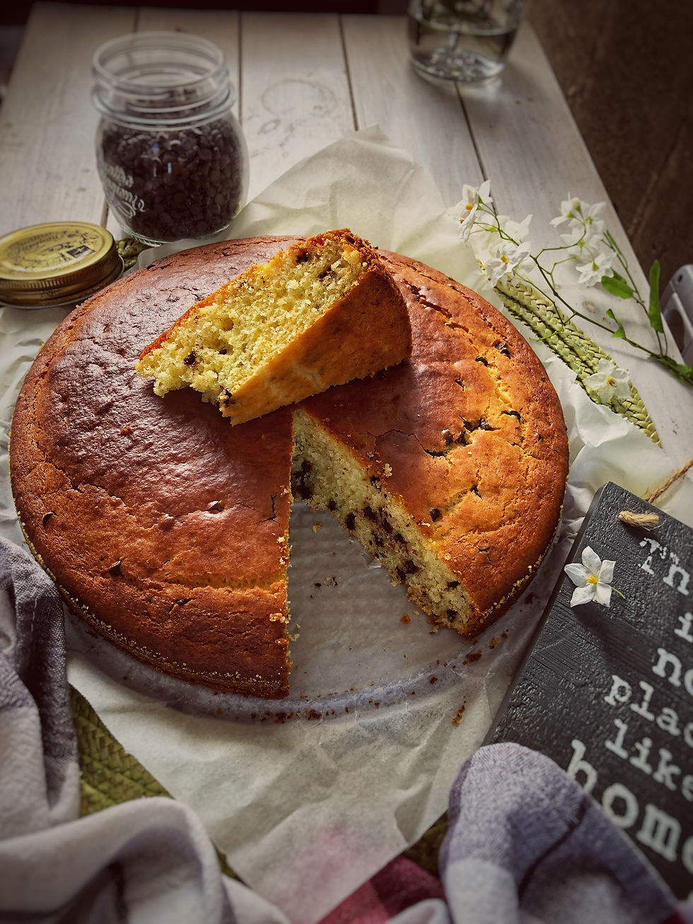Torta ricotta e gocce di cioccolato