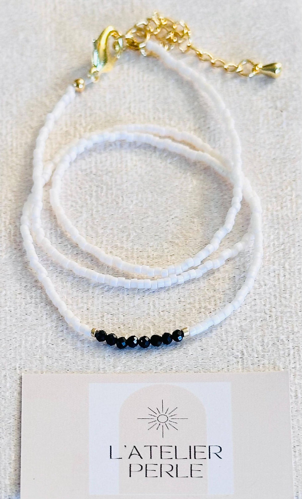 Thumbnail: Handmade Necklace with Miyuki Beads, Gemstones, GP Lobster Clasp - Boho Gift