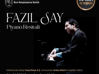 İTÜ Vakfı’ndan “Fazıl Say Piyano Resitali”