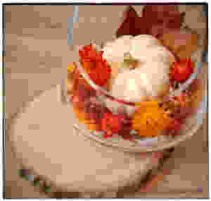 Potiron et fleurs d'automne.