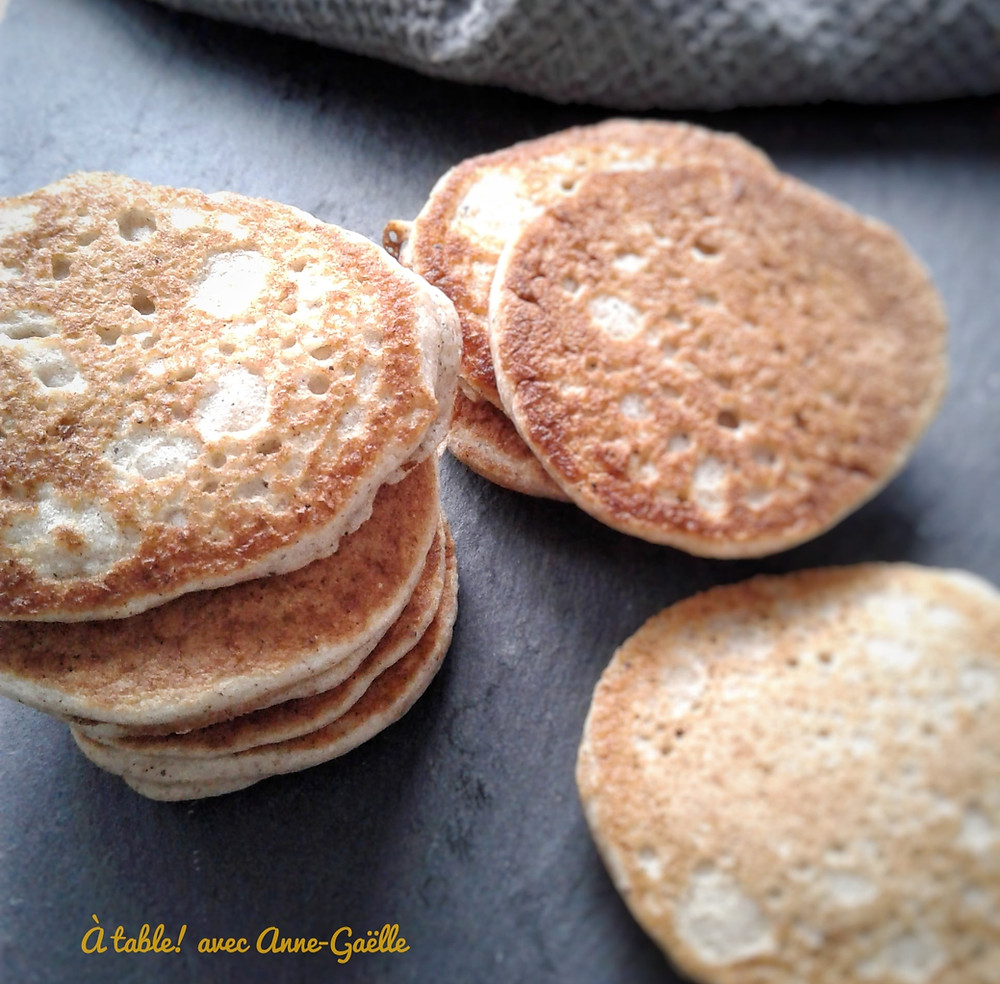 Blinis sans gluten à la farine de sarrasin.