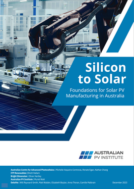 Turning Silicon into Solar – exploring the opportunity for solar manufacturing in Australia