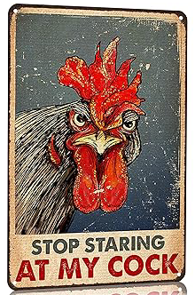Thumbnail: Tin Sign - Stop Staring at My Cock