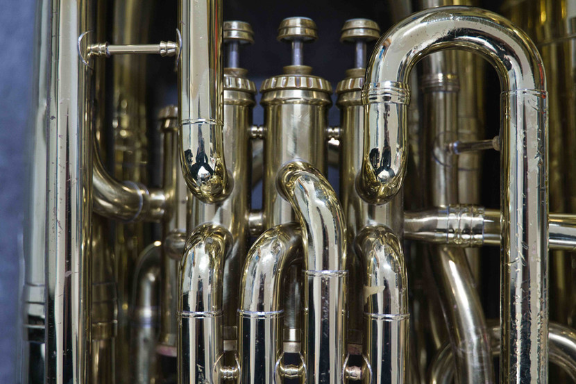 Blechblasinstrument ohne Beulen nach dem ausbeulen