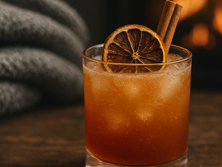 Spiced Blood Orange Whisky Fizz