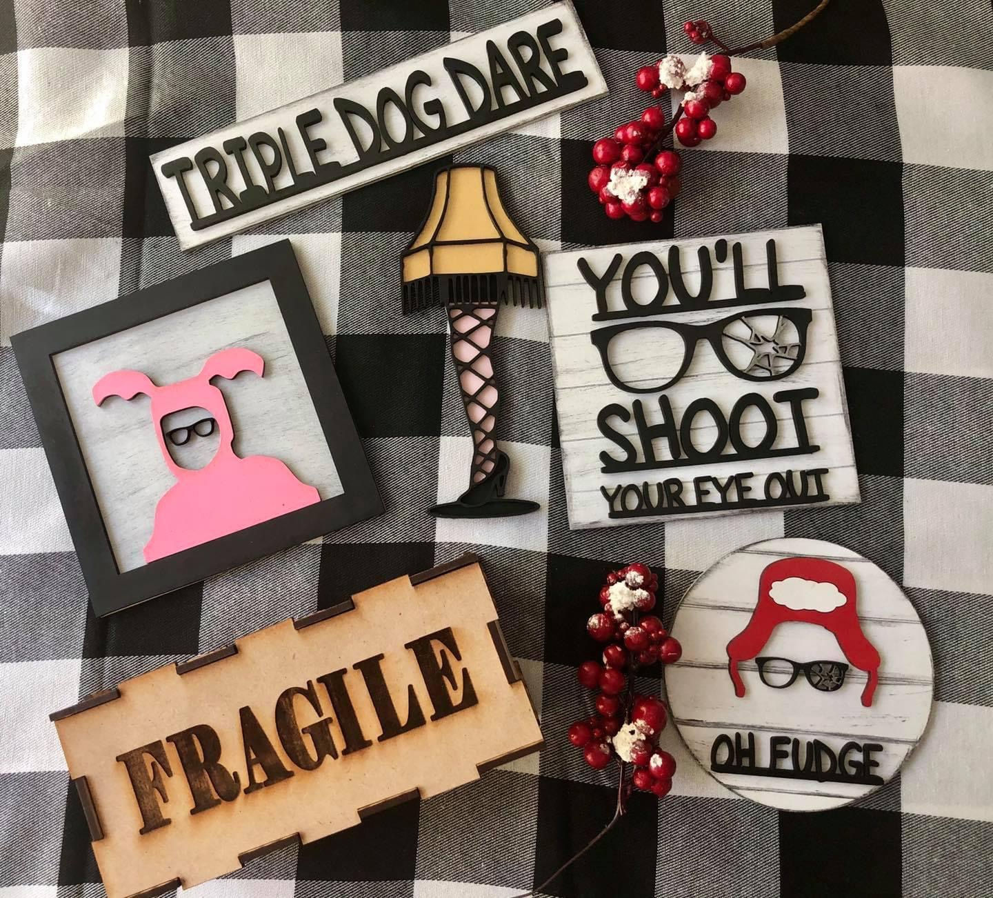 ChristmasStory Toered Tray set