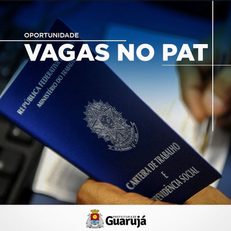 PAT de Guarujá oferece 14 vagas de emprego nesta sexta-feira (8)