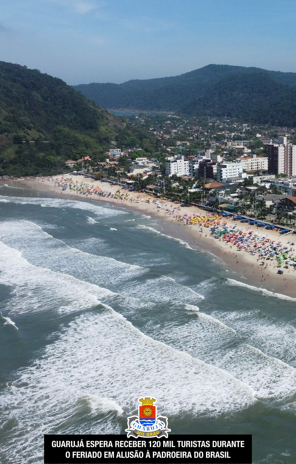 Guarujá espera receber 120 mil turistas durante o feriado em alusão à Padroeira do Brasil