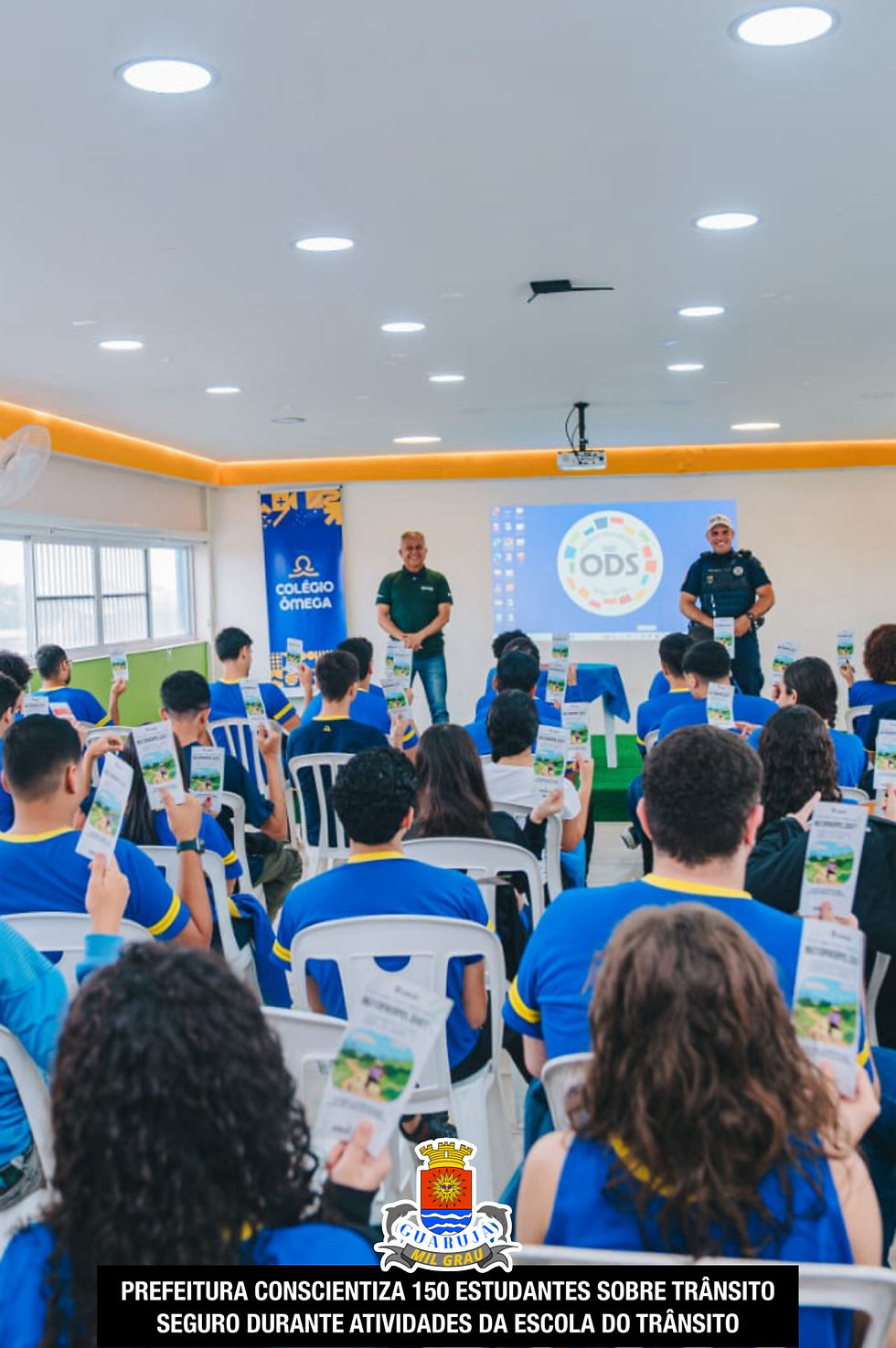 Prefeitura conscientiza 150 estudantes sobre trânsito seguro durante atividades da Escola do Trânsito