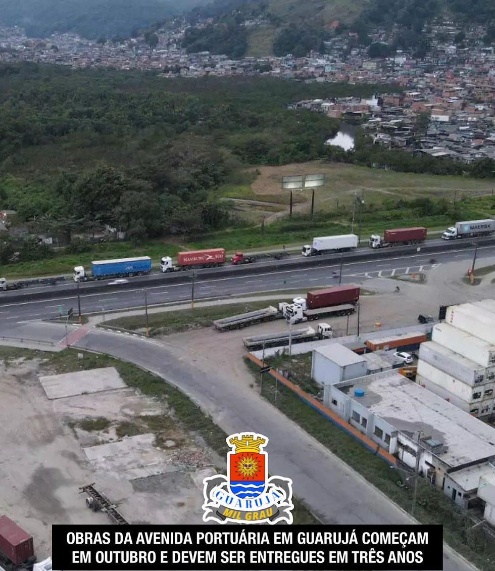 OBRAS DA AVENIDA PORTUÁRIA EM GUARUJÁ COMEÇAM EM OUTUBRO E DEVEM SER ENTREGUES EM TRÊS ANOS