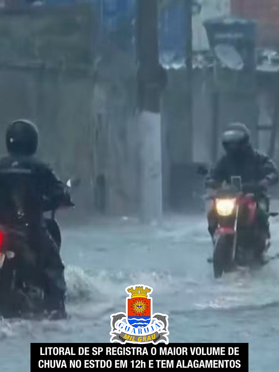 LITORAL DE SP REGISTRA O MAIOR VOLUME DE CHUVA NO ESTDO EM 12h E TEM ALAGAMENTOS