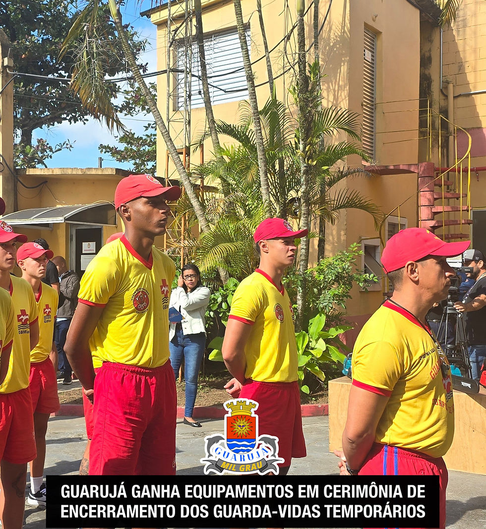 Guarujá ganha equipamentos em cerimônia de encerramento dos guarda-vidas temporários