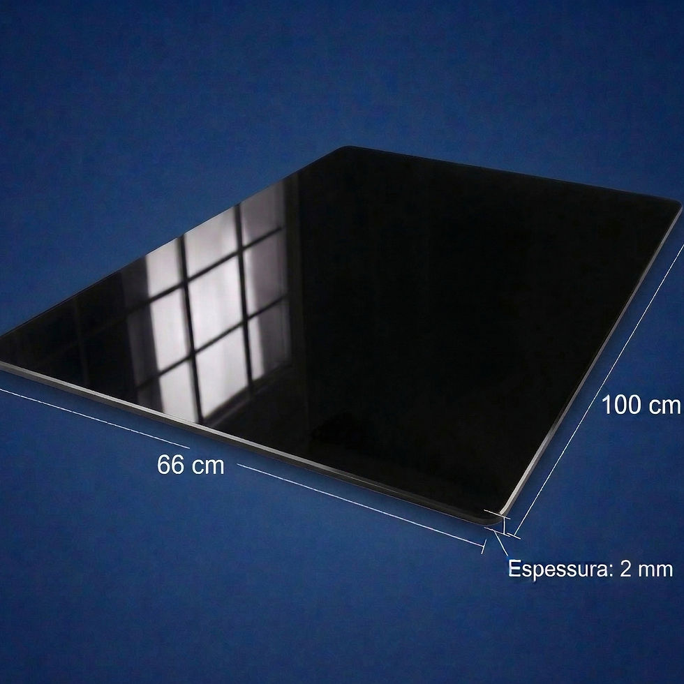 Miniatura: Placa de Acrílico 2mm Preto – 66 x100cm