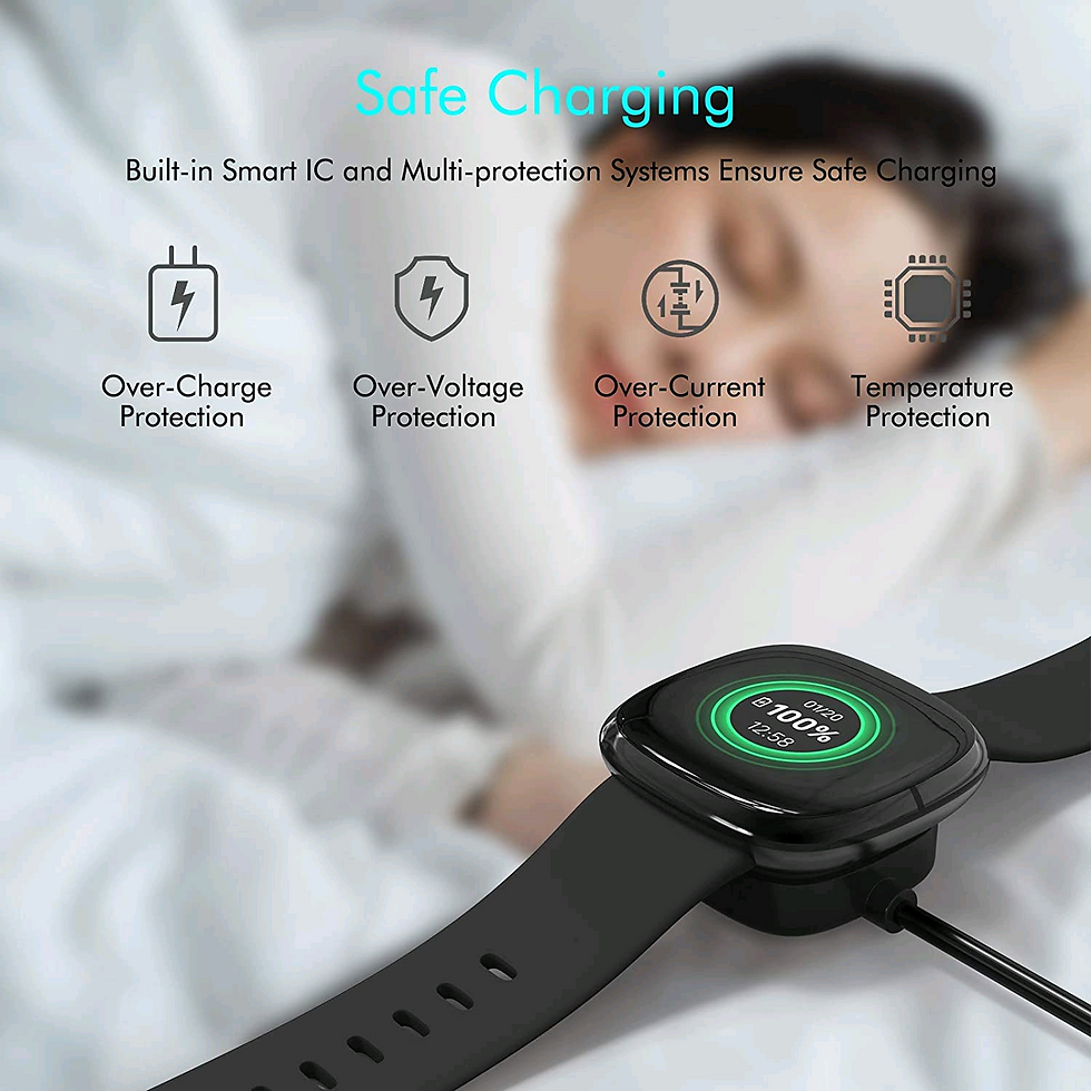 Thumbnail: Wireless Charger For Fitbit Sense Versa 3 4 Watch USB Fast Charging Dock Cable
