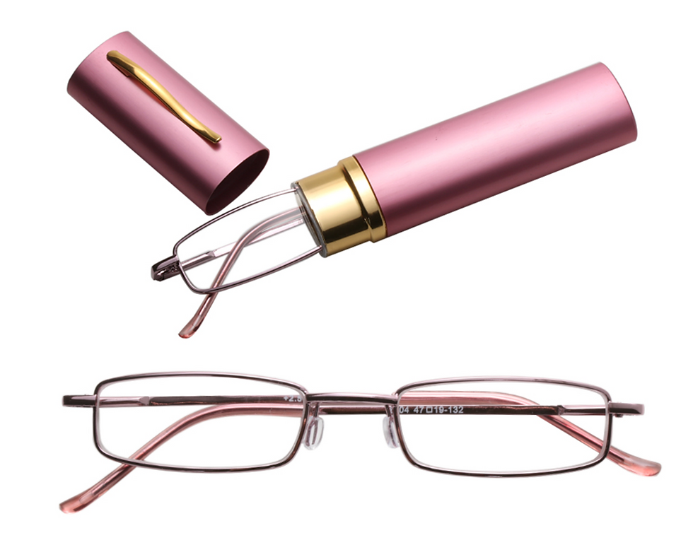 Thumbnail: Classic HD Spring Compact Reading Glasses Readers Travel Slim Design with Case