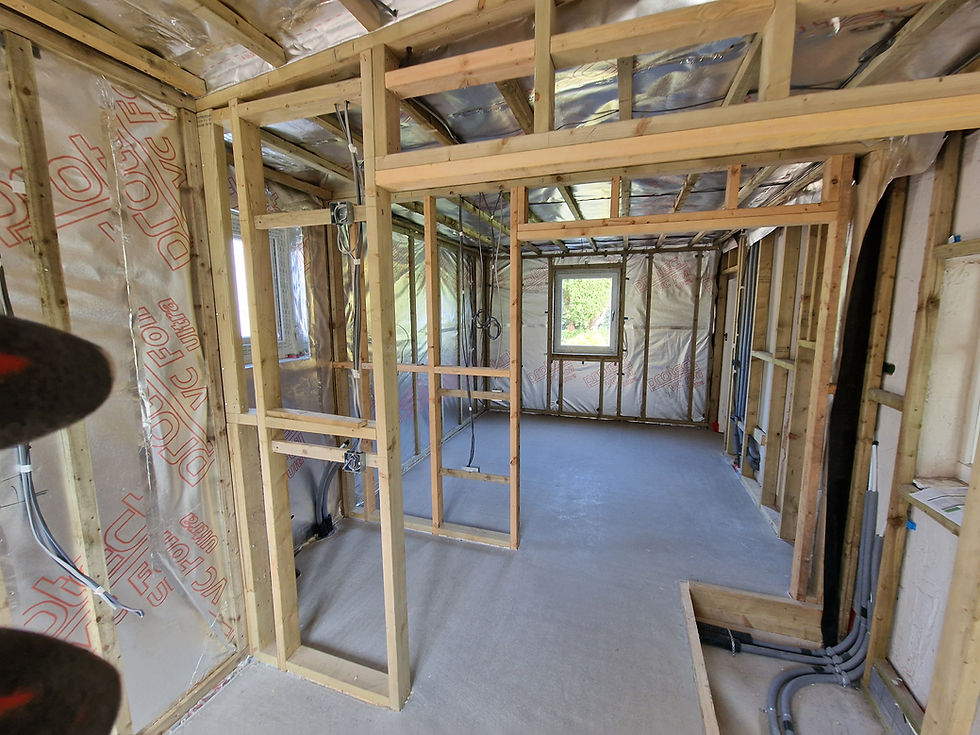 First fix electrical works