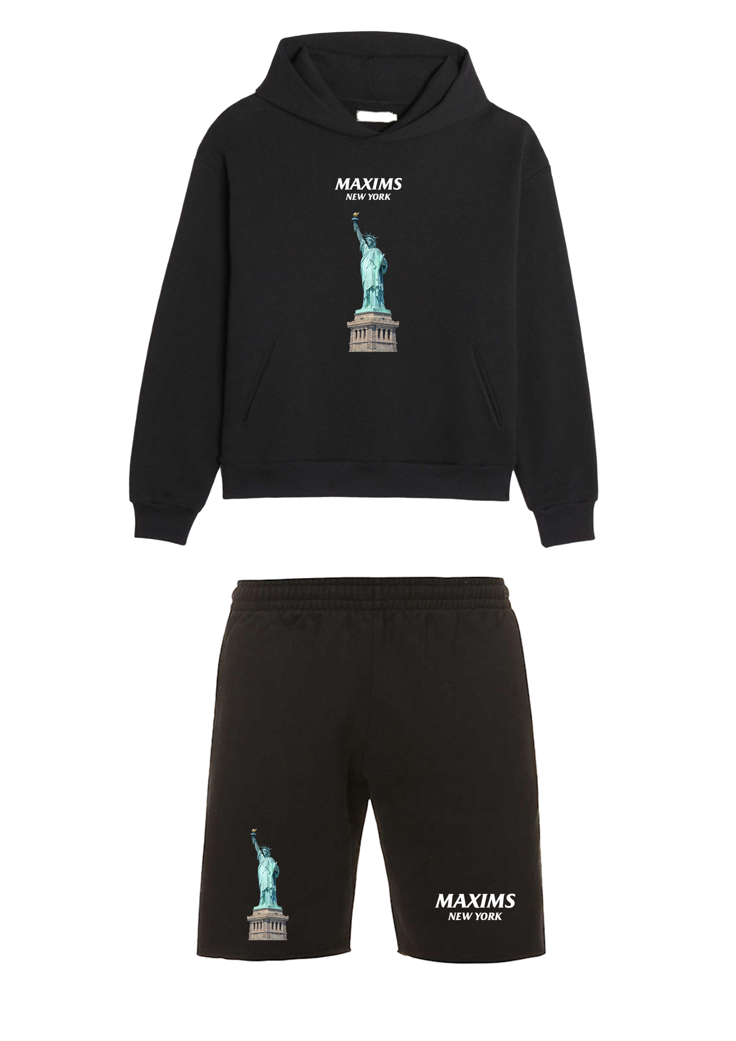 Maxims Liberty Statue New York Hoodie & Shorts